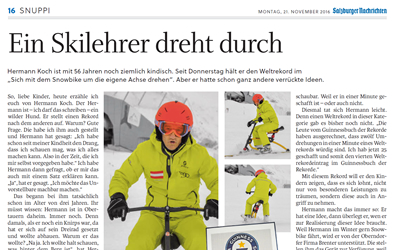 Pressebericht Salzburger Nachrichten November 2016