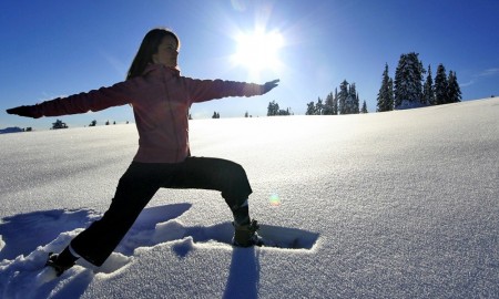 Yoga im Schnee mit Schneeschuhtour in Obertauern